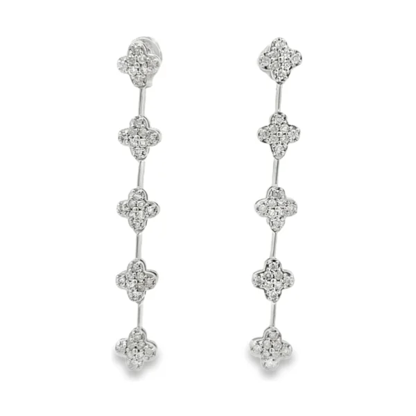 Clover Diamond Dangle Earrings