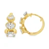 Oval Diamond Huggie Earrings