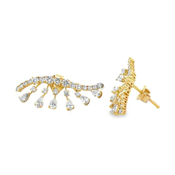 Diamond Crawler Ear Climbers