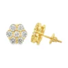 Diamond Cluster Stud Earrings