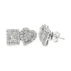 Asymmetric Diamond Stud Earrings
