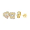 Asymmetric Diamond Stud Earrings