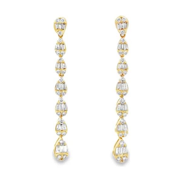 Diamond Dangle Drop Earrings