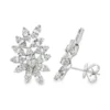 Diamond Floral Stud Earrings