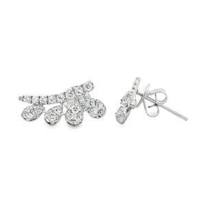 Diamond Cluster Climber Earrings