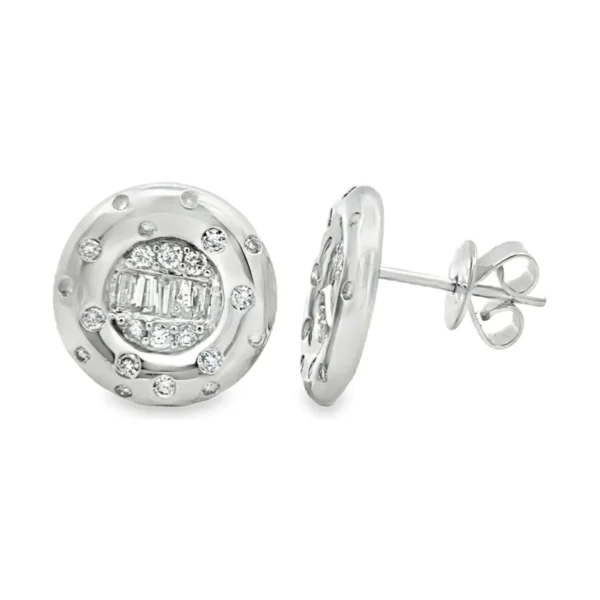 Round Diamond Stud Earrings