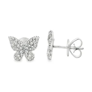 Butterfly Diamond Stud Earrings
