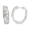 Baguette Diamond Hoop Earrings