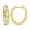 Baguette Diamond Hoop Earrings