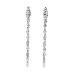Diamond Snake Drop Earrings