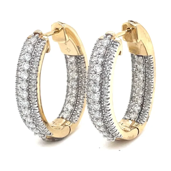 Diamond Hoop Earrings