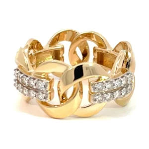 Diamond Link Band Ring