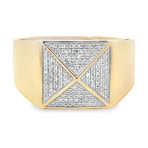 Pyramid Diamond Men’s Ring