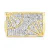 Geometric Diamond Fan Ring