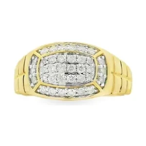 Diamond Pave Mens Band
