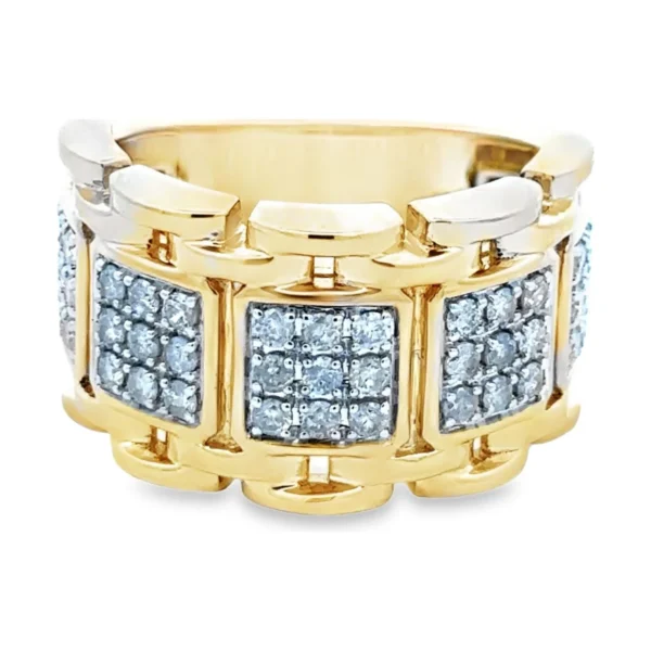 Diamond Link Band Ring