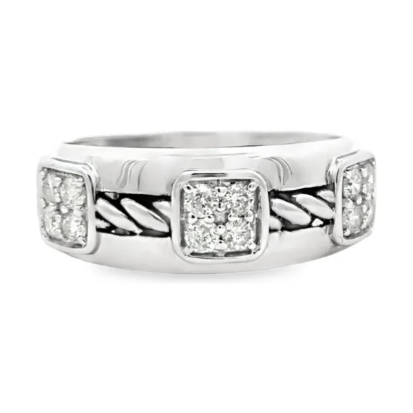 Diamond Cable Band Ring