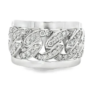 Diamond Link Band Ring