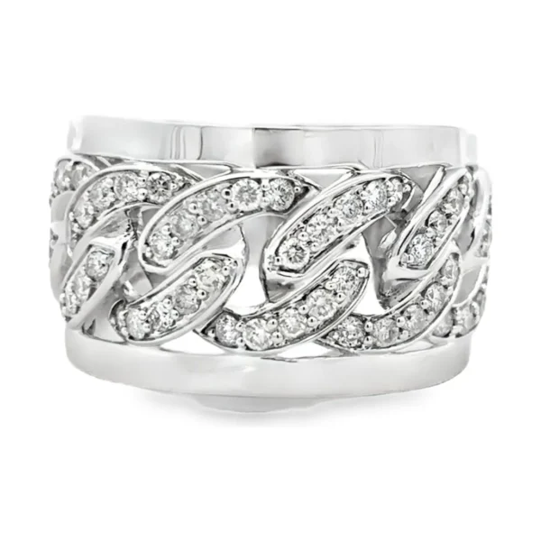 Diamond Link Band Ring