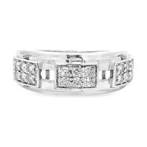 Pave Diamond Link Ring
