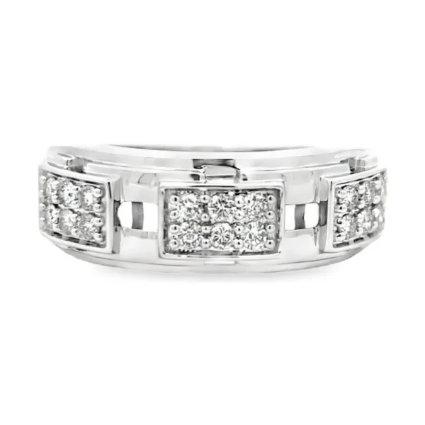 Pave Diamond Link Ring