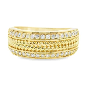 Textured Diamond Band Ring