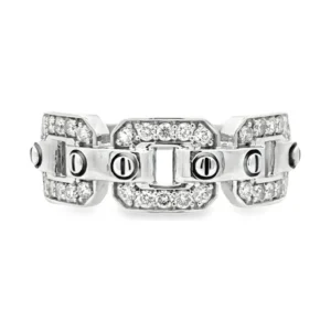 Diamond Link Motif Ring