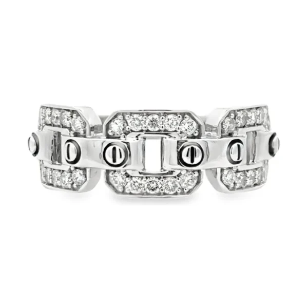 Diamond Link Motif Ring