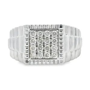 Cluster Diamond Signet Ring