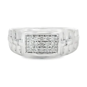 Pave Diamond Signet Ring