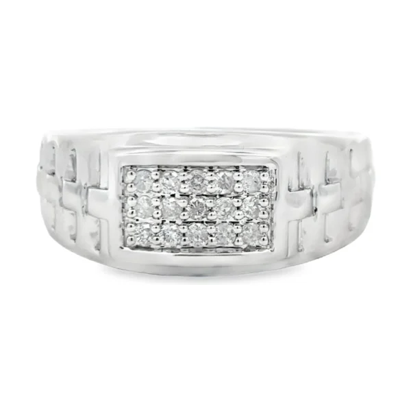 Pave Diamond Signet Ring