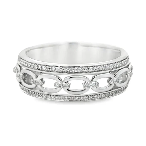 Chain Link Diamond Band
