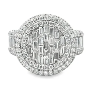 Baguette Cluster Diamond Ring