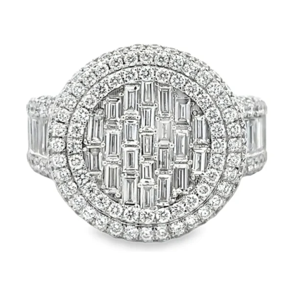 Baguette Cluster Diamond Ring