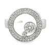 Circle Diamond Halo Ring