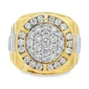 Diamond Cluster Signet Ring