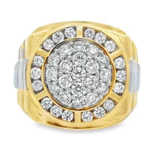 Diamond Cluster Signet Ring