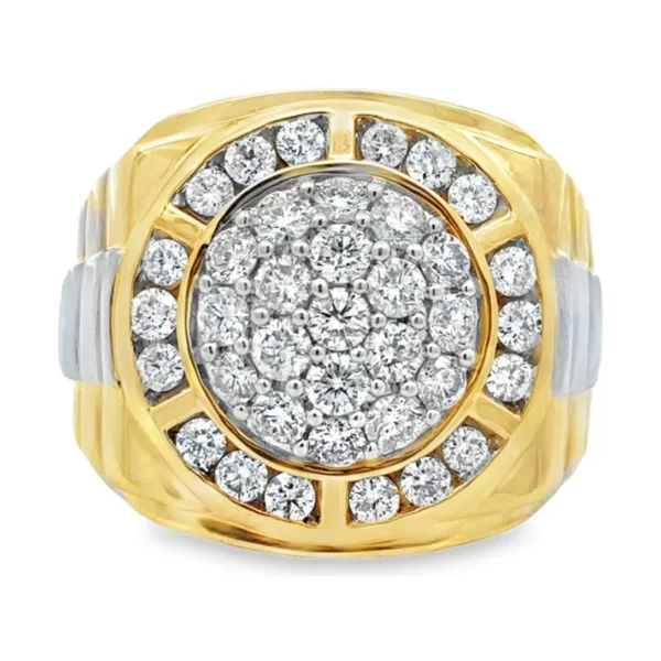 Diamond Cluster Signet Ring