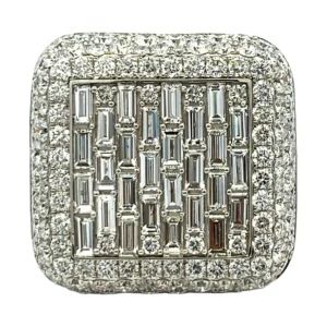 Baguette Diamond Cluster Ring