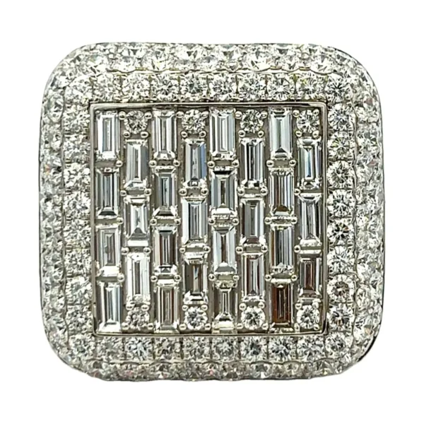 Baguette Diamond Cluster Ring