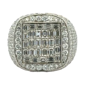 Baguette Diamond Cluster Ring