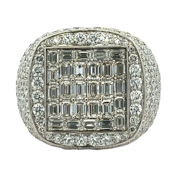 Baguette Diamond Cluster Ring