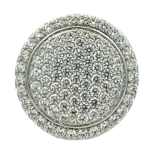 Round Pavé Diamond Ring