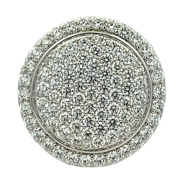 Round Pavé Diamond Ring