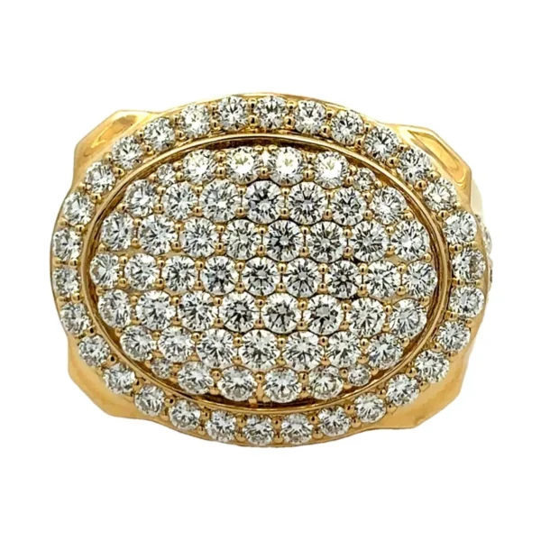 Oval Pavé Diamond Ring