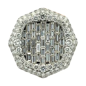 Hexagon Lab Diamond Ring