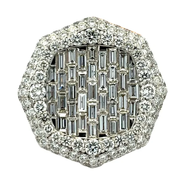 Hexagon Lab Diamond Ring