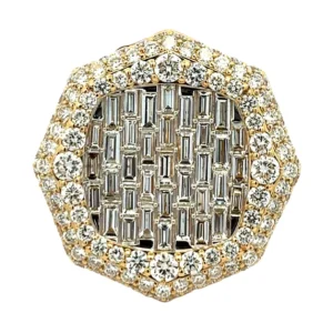 Baguette Diamond Cluster Ring