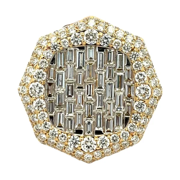 Baguette Diamond Cluster Ring