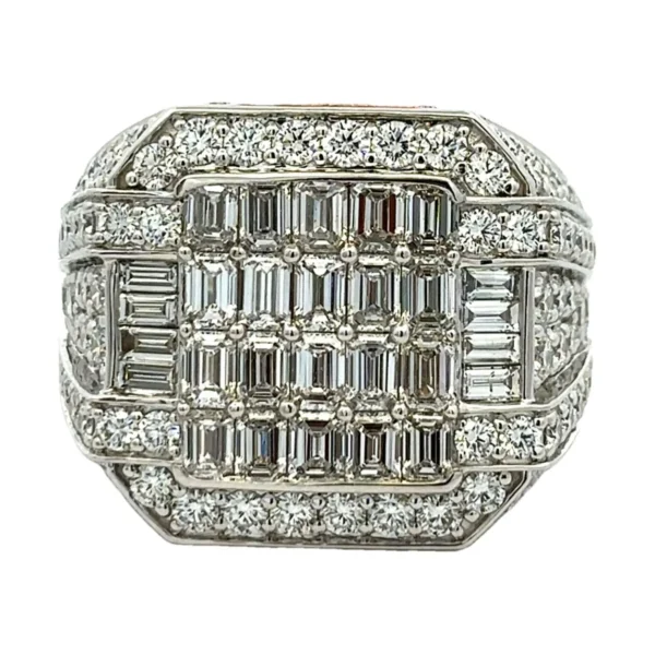 Baguette Diamond Cluster Ring
